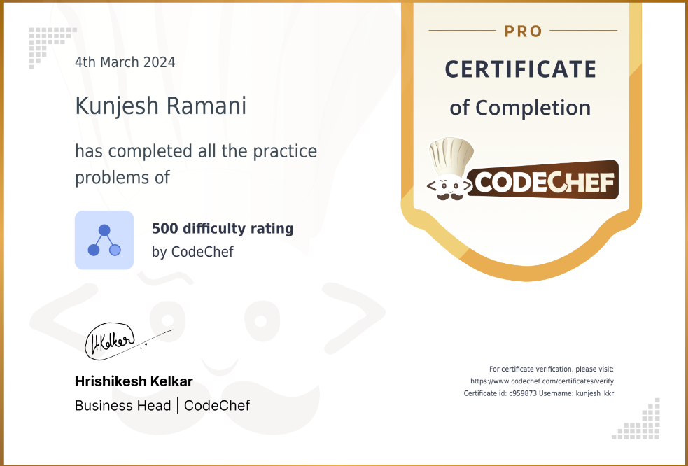 CodeChef_500 Certificate