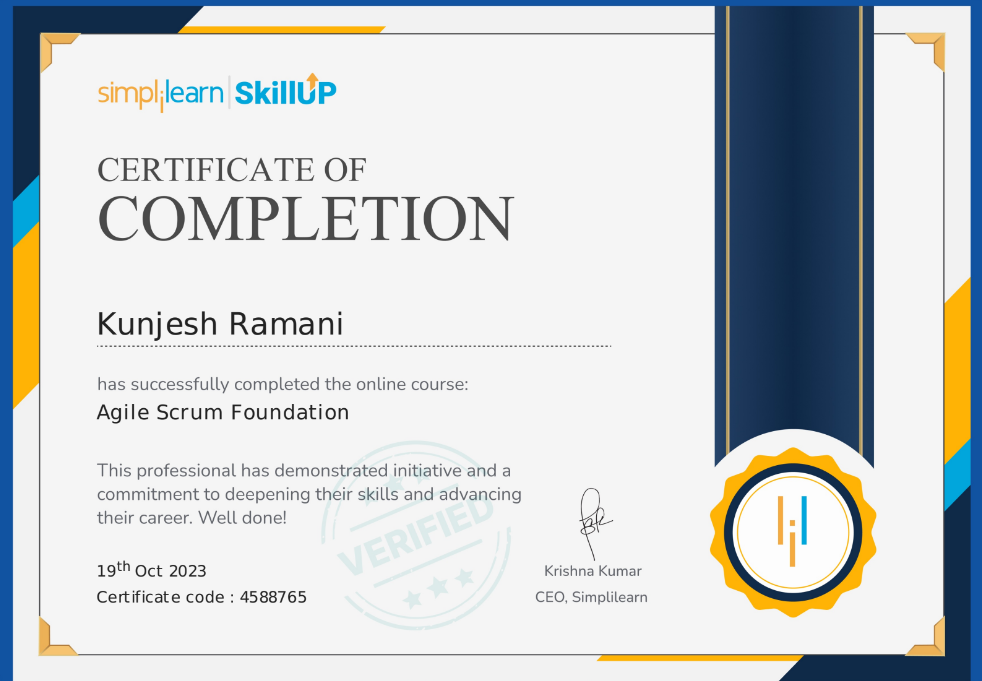 Scrum Certificate